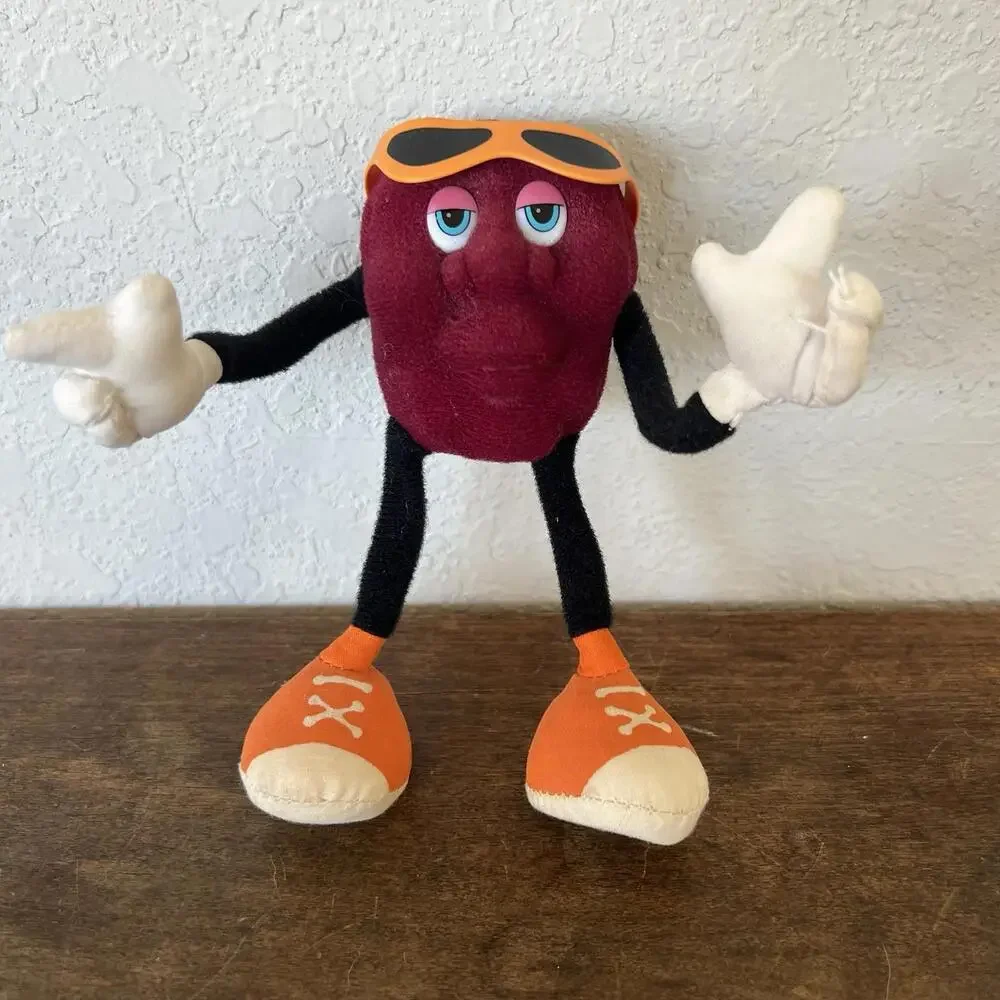 *RARE* VINTAGE CALIFORNIA RAISINS - PLUSH ORANGE SHOE DANCER - POSEABLE No‎ Tag